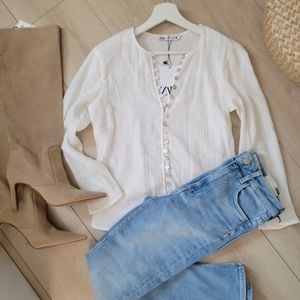 ZARA textured shirt NWT size XS